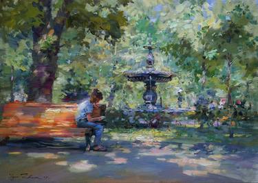 "A Fountain in a park " thumb