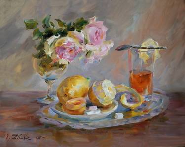 Original Figurative Food & Drink Paintings by Igor Zhuk