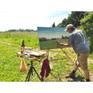 Creating outside, plein air.