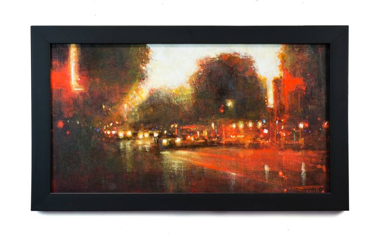 Original Impressionism Cities Painting by Don Bishop