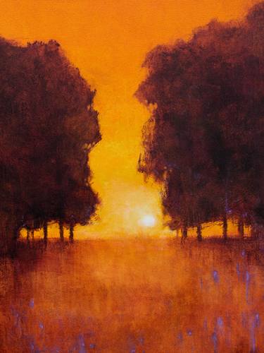 Saatchi Art Artist Don Bishop; Painting, “Tall Trees Sunset tonal landscape painting” #art