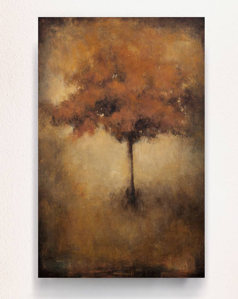 Original Impressionism Tree Painting by Don Bishop