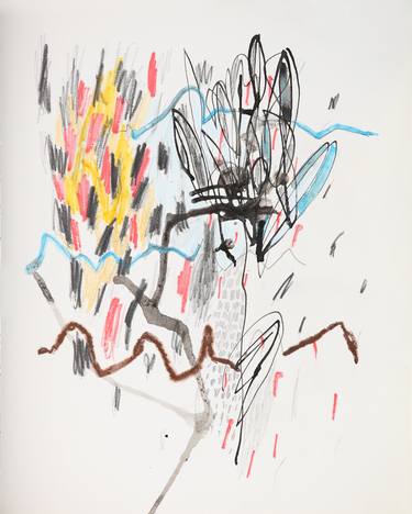 Original Abstract Expressionism Abstract Drawing by Milena Vuckovic