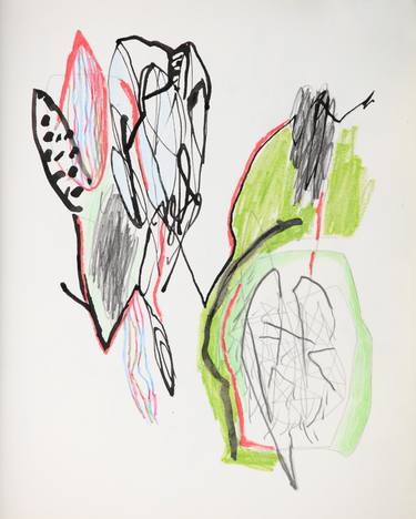 Original Abstract Expressionism Abstract Drawing by Milena Vuckovic