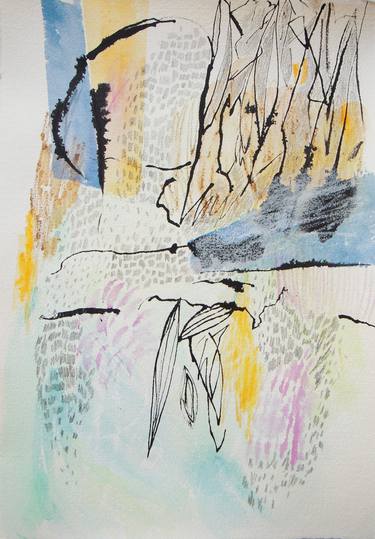 Original Expressionism Abstract Drawings by Milena Vuckovic