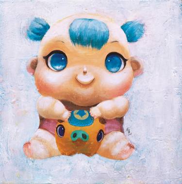 Original Fine Art Children Paintings by TikKa Ng