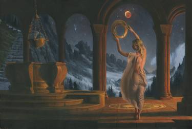 Original Figurative Classical mythology Paintings by Douglas Girard