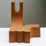 cubism abstract body in oxide metal corten steel