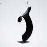 This sculpture belong to open volume series, made in iron and finish with black patine.