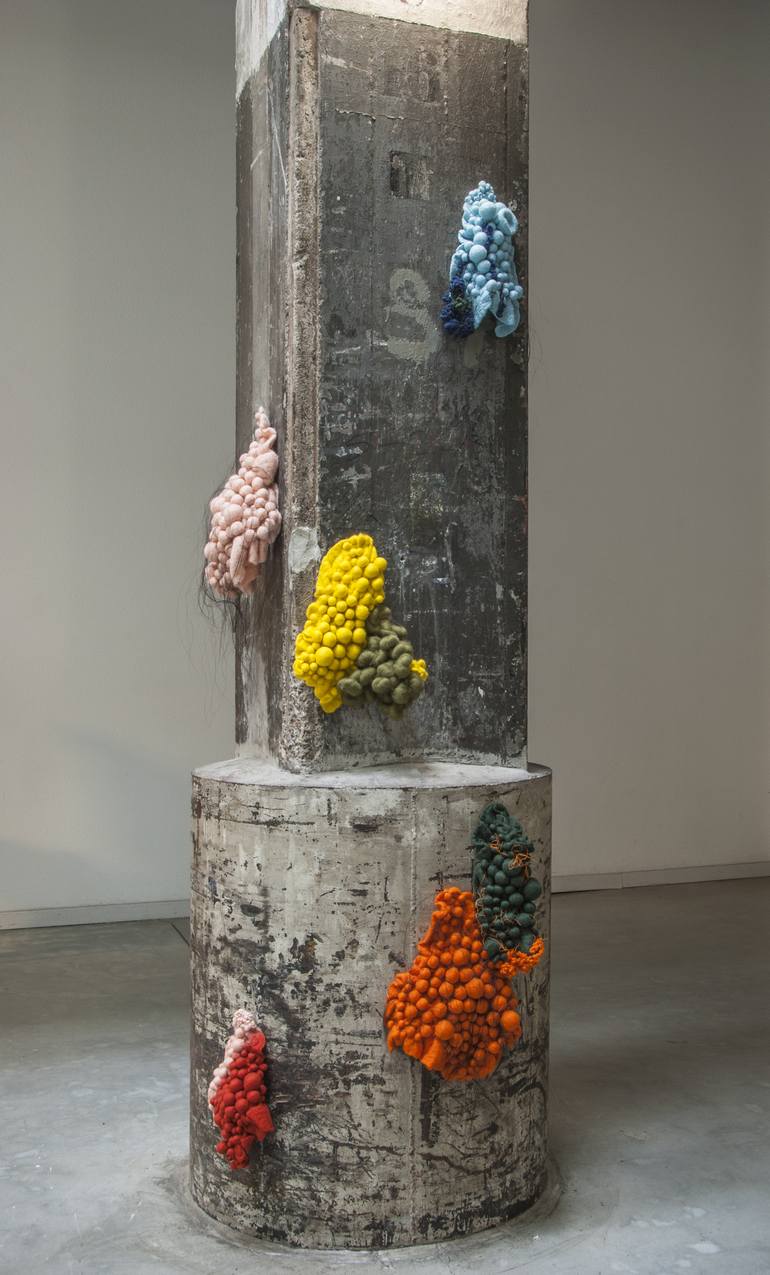 Original Abstract Outer Space Sculpture by Sonja Cabalt