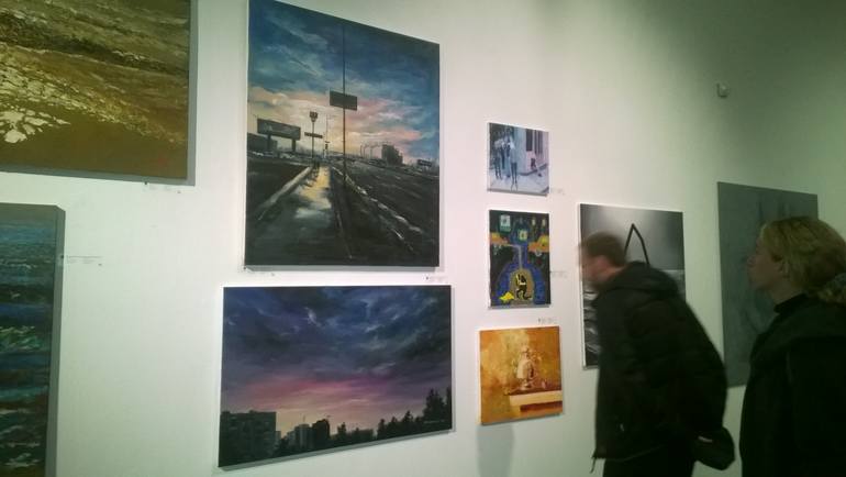 Original Impressionism Cities Painting by Dima Kasyanyuk