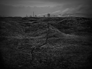 Port Talbot steelworks and Kenfig Dunes, South Wales. thumb