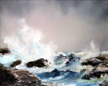 Print of Seascape Paintings by Ivan Fraser