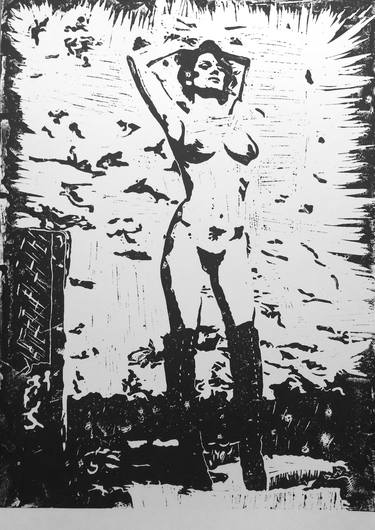 Print of Nude Printmaking by Marcus Bagge