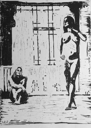 Print of Nude Printmaking by Marcus Bagge