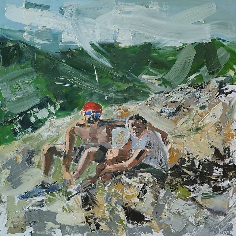 Original Expressionism People Paintings by Veronica Nicoleta Marisan