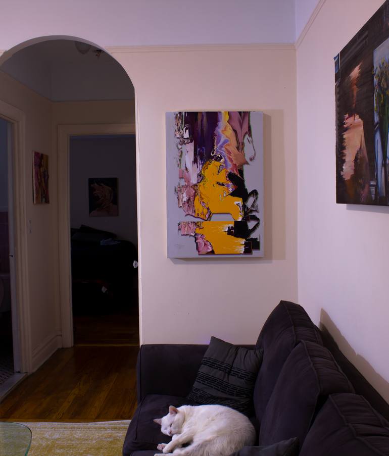 Original Abstract Expressionism Abstract Painting by Adelfino Corino