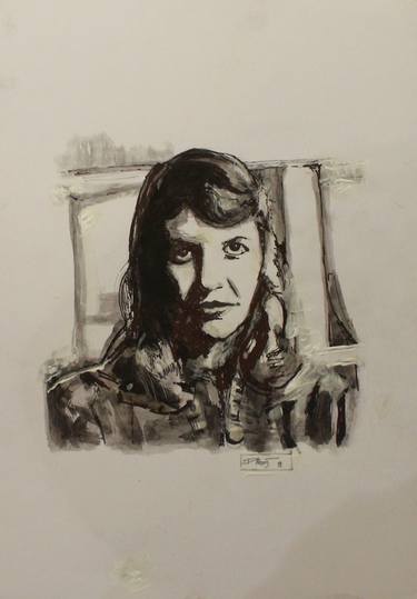 Original Expressionism Women Drawings by Jan Piroš