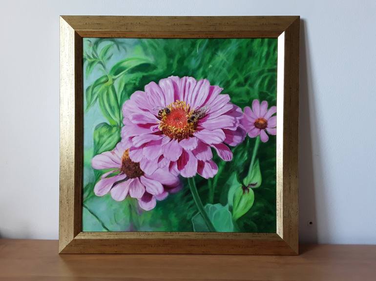 Original Floral Painting by Livia-Doina Stanciu