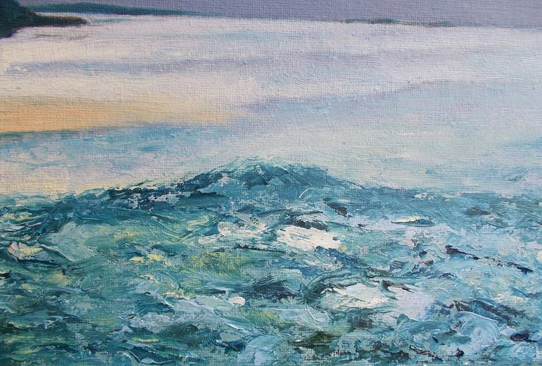 Original Impressionism Seascape Painting by Livia-Doina Stanciu