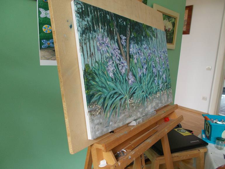 Original Figurative Floral Painting by Livia-Doina Stanciu
