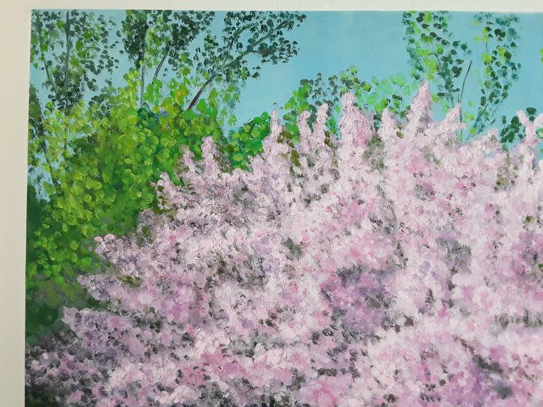 Original Garden Painting by Livia-Doina Stanciu