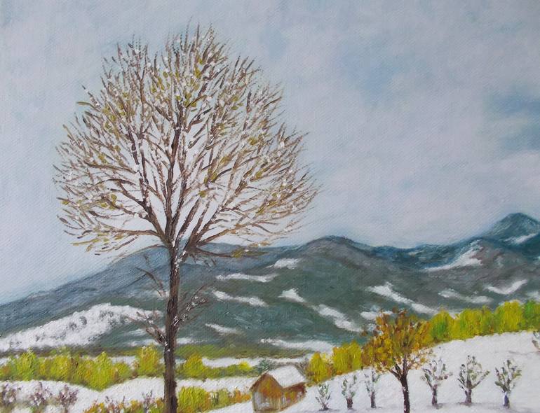 Original Impressionism Landscape Painting by Livia-Doina Stanciu