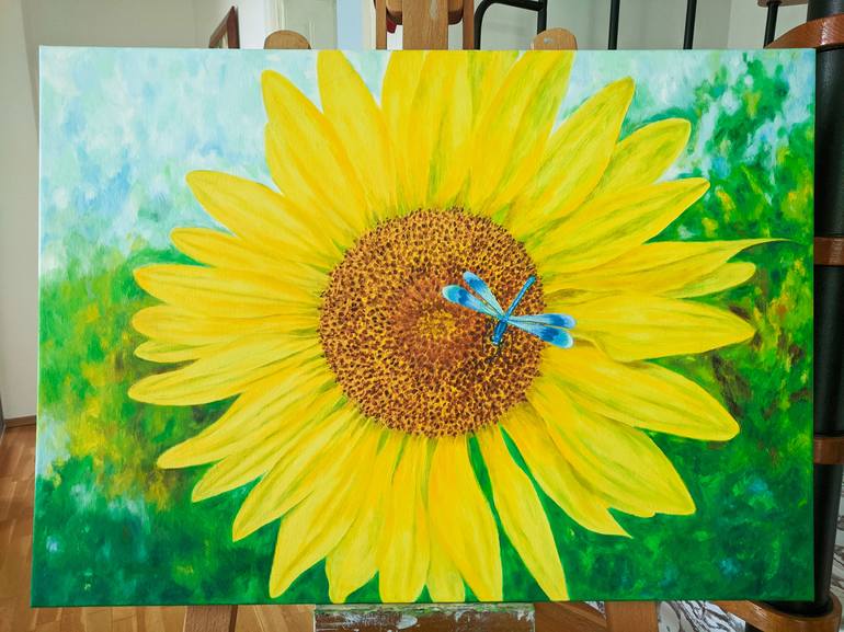 Original Floral Painting by Livia-Doina Stanciu