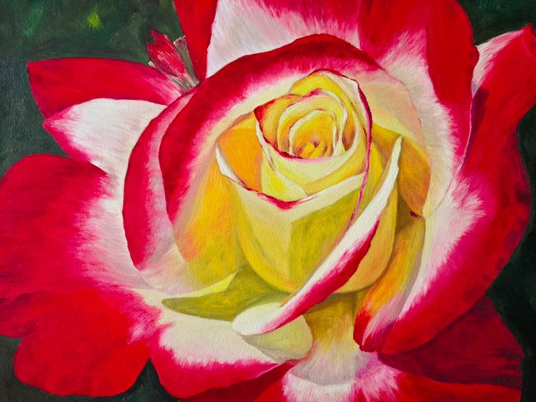 Original Figurative Floral Painting by Livia-Doina Stanciu