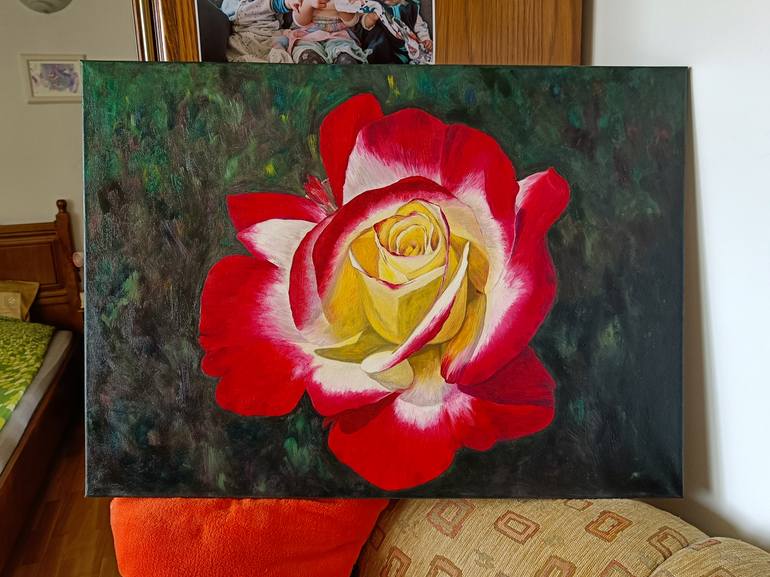 Original Figurative Floral Painting by Livia-Doina Stanciu