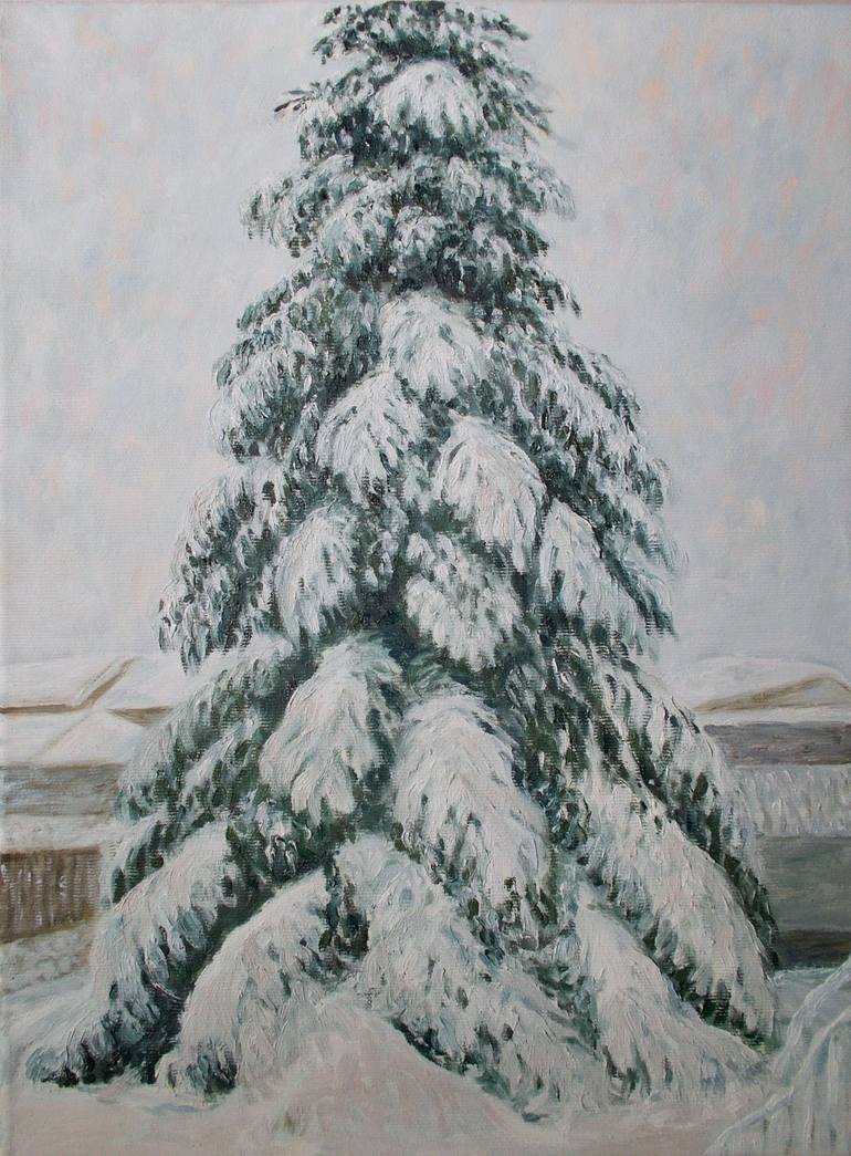 Original Tree Painting by Livia-Doina Stanciu