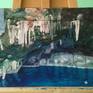 The artwork belongs to the "Roaming the world/ Central America" series.
Inspired by my travel to Mexico (Cenote Zaci).
Oil on canvas. Size 40 x 50 cm. Original artwork, signed on the back. Framed (see pictures).