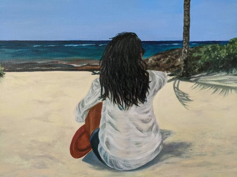 Original Fine Art Beach Painting by Livia-Doina Stanciu