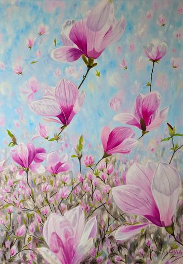 Original Fine Art Floral Paintings by Livia-Doina Stanciu