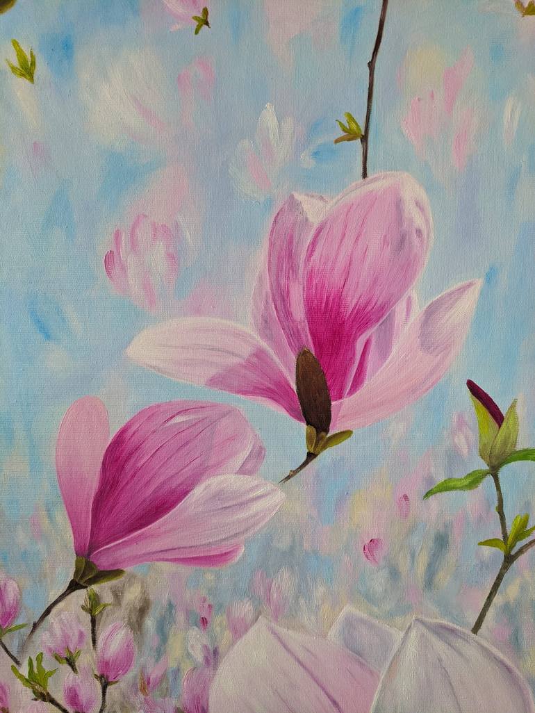 Original Fine Art Floral Painting by Livia-Doina Stanciu