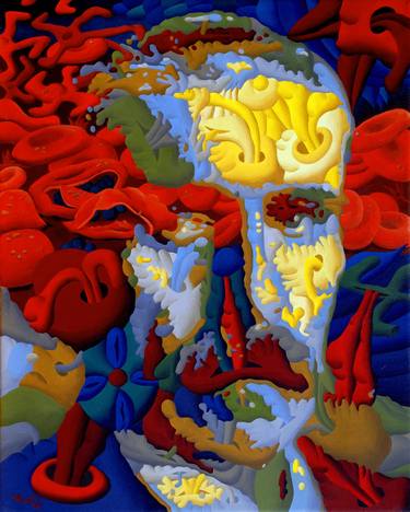 Original Surrealism Science/Technology Paintings by Werner Horvath