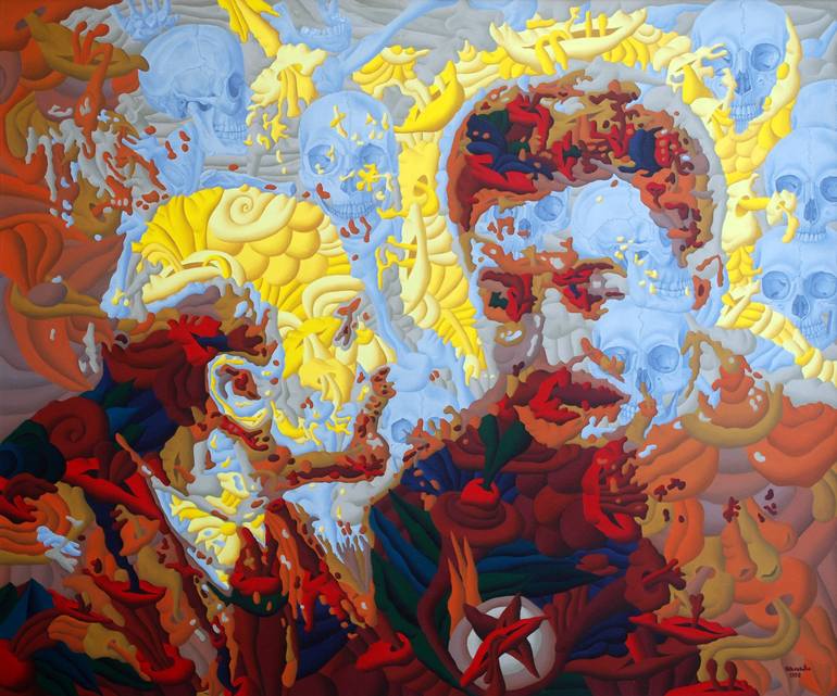 Lenin and Stalin Painting by Werner Horvath | Saatchi Art