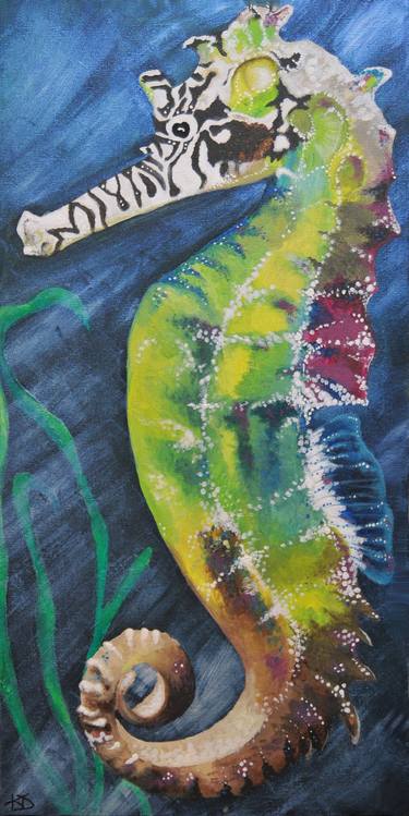 Original Abstract Expressionism Fish Paintings by Kathleen McIntire