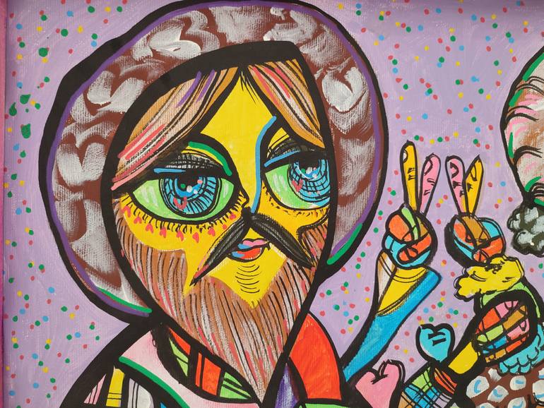 Original Figurative Religion Painting by Laurentiu Dimisca