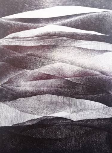 Print of Expressionism Landscape Drawings by Riaan Vosloo Contemporary paintings