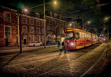 Evening tram in The Hague thumb