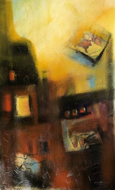 Original Abstract Architecture Paintings by Lorrie Tabar