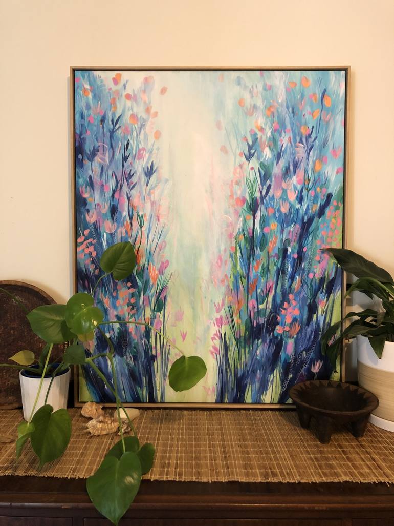 Original Abstract Floral Painting by Andrea Hamann