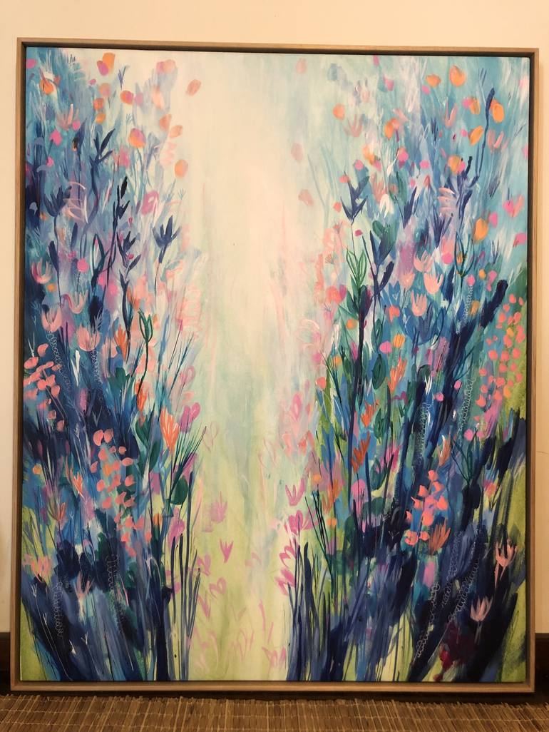 Original Abstract Floral Painting by Andrea Hamann