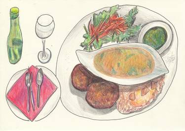 Print of Food Drawings by Marta Tuta