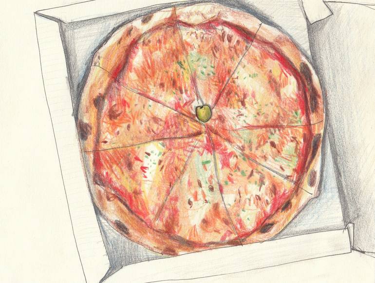 Pizza Drawing By Marta Tuta Saatchi Art