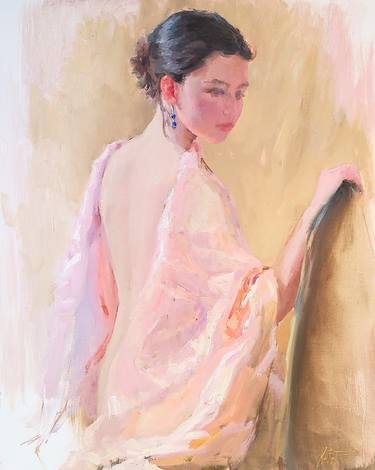 Original Figurative Women Paintings by Fatima Karashaeva