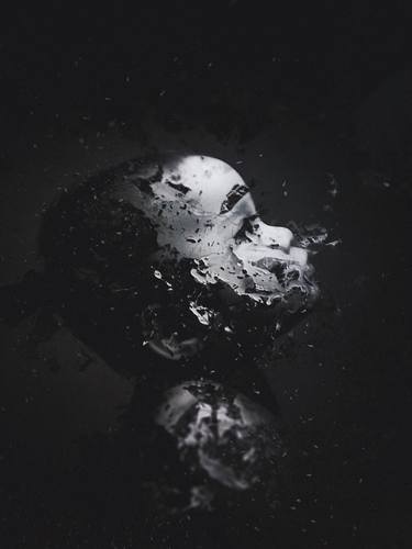 Original Abstract Expressionism Portrait Mixed Media by Ade Santora