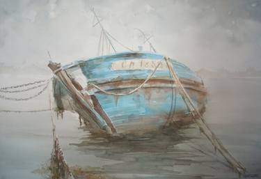 Original Figurative Boat Paintings by Thierry Seurre