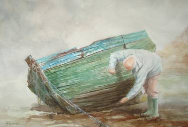 Original Figurative Boat Paintings by Thierry Seurre